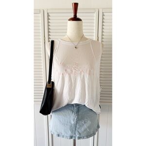 Calvin Klein White Athletic Back Peek Gym Muscle Top (NWT)